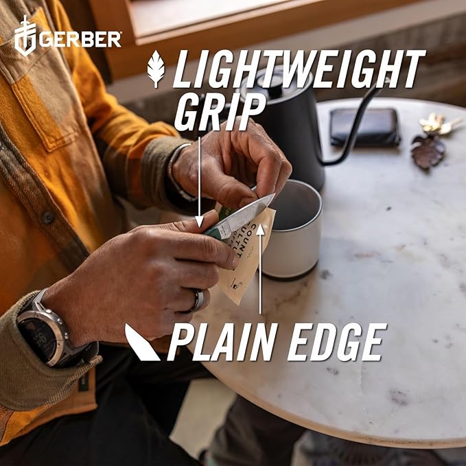 Gerber Gear LST Ultra - Lightweight EDC Knife - Survival Tactical Tool for Hiking Camping &amp Outdoor - Compact Folding Pocket Knife - Stainless Steel Blade - Made in USA - Orange