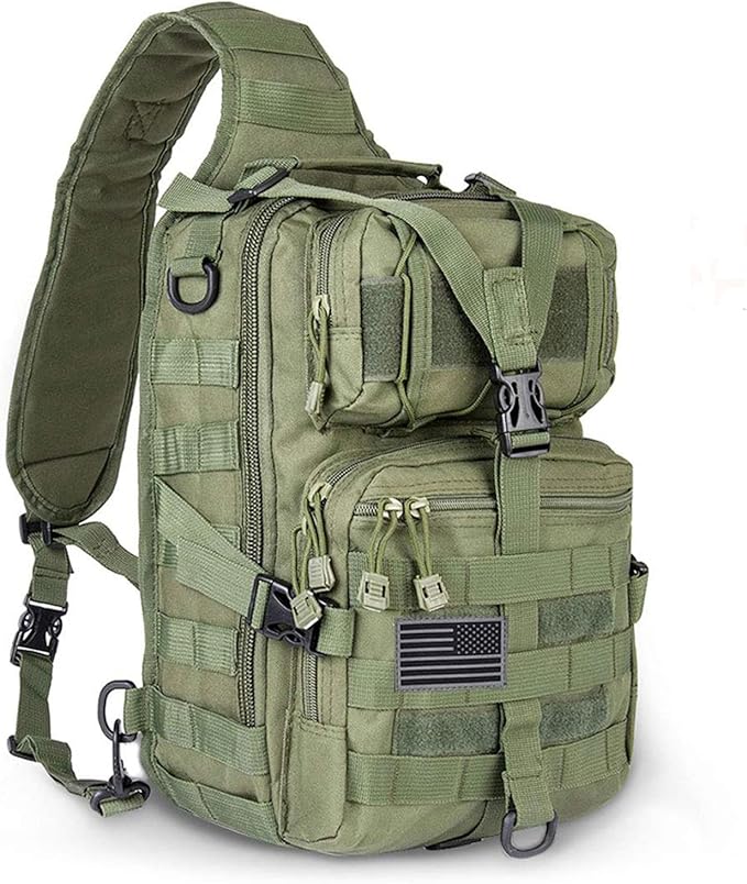 hopopower Tactical Sling Bag Sport Bag Military Rover Shoulder Backpack EDC Assault Range Bag Chest Pack Handbag Waterproof