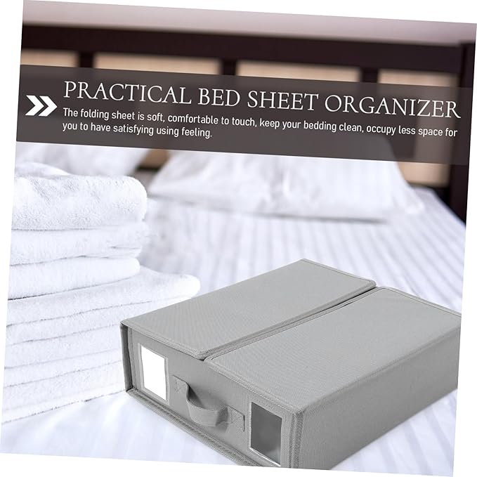 Alipis Bedding Sheet Storage Bin Zipper Closure Foldable Organizer for Blankets and Clothes Viewing Window Versatile Closet Organizer for Home and Wardrobe