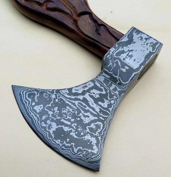 KE-0776-HK Peter Szabo Viking Axe 16 Damascus Steel Axe Custom and Handmade Northman Axe