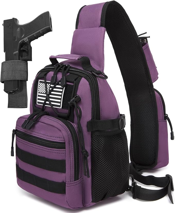 ATBP Small Tactical Holster Sling Backpack Accessories Shoulder Pouch Water Bottle &amp Radio Holder Crossbody Bag for Men