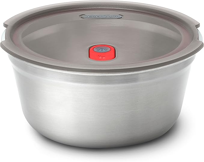 BLACK + BLUM Lunch Bowl - Reusable Meal Prep Containers for Picnic &amp Camping - Microwavable Stainless Steel Lunch &amp Dinner Food Storage Box with Leak Proof Lid - Dishwasher &amp Oven Safe - M