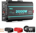 HQST 2000W Pure Sine Wave Inverter 12V DC to 110V AC Converter w/ 4000W Peak GFCI Protection 3X AC Sockets Hardwire Port Remote Solar Power Inverters for Vehicles Camping RVs Home Off Grid