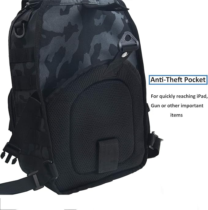 hopopower Tactical Sling Bag Sport Bag Military Rover Shoulder Backpack EDC Assault Range Bag Chest Pack Handbag Waterproof