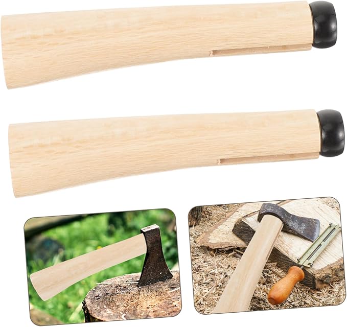 KESYOO 2set Ergonomic Wooden Handle Replacement for Axes for Camping Gardening and Outdoor Activities Easy to Install
