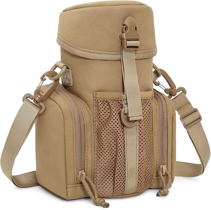 Large Tactical Molle Water Bottles Bag Pouch with Strap Water Bottle Carrier Bag Molle Tactical Pouches for Backpack
