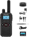 Midland BR180 BizTalk - UHF Business Two-Way Radio - 1W 56 Channels Headset Desktop Charger Rechargeable Battery - for Warehouse &amp Hospitality (1-Pack)
