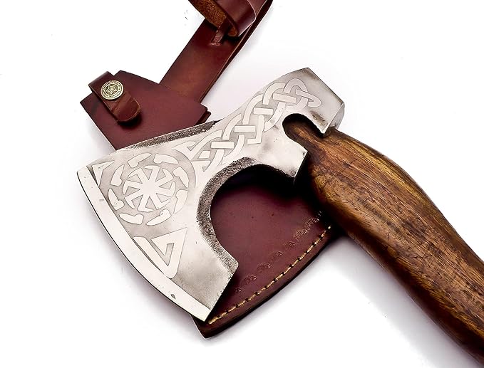 Custom Handmade Stainless Steel Viking Axe with Gorgeous and Solid Wood Handle (Y-04)