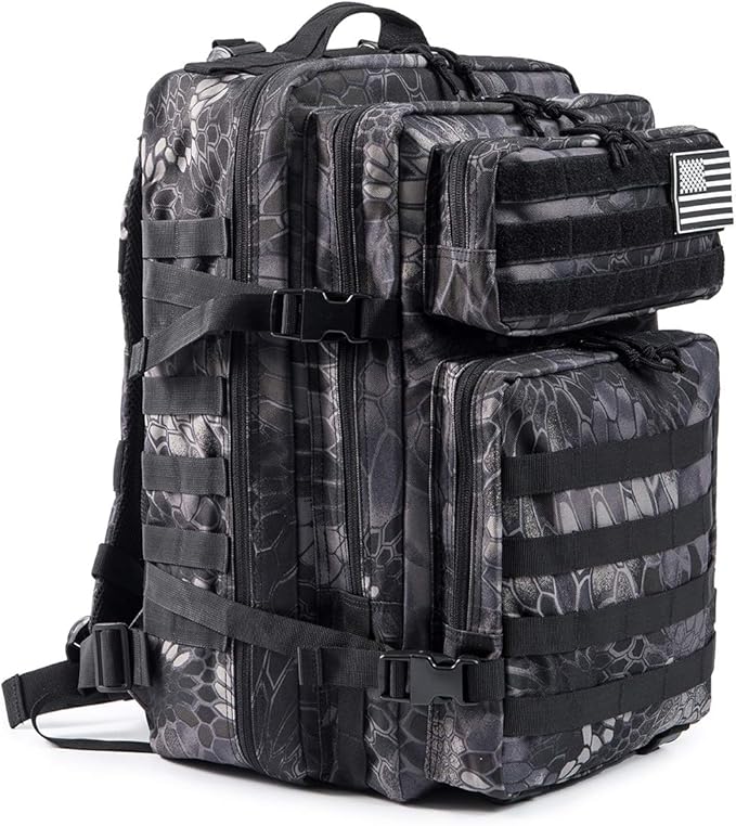 QT&ampQY 45L Military Tactical Backpacks Molle Army Assault Pack 3 Day Bug Out Bag Hiking Treeking Rucksack…