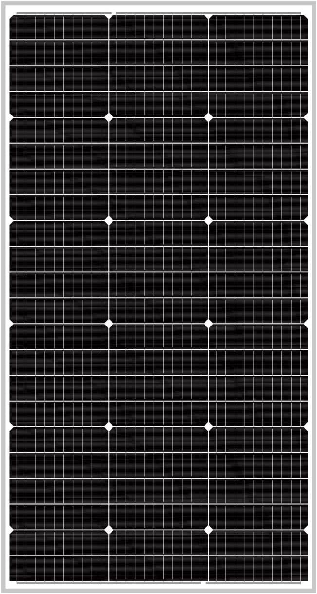 Newpowa 10BB 120W Solar Panel High-Efficiency Monocrystalline 24V PV Module Designed for 24V Off Grid System Charge Your Battery of RV Boat Camper Trailer Gate Opener