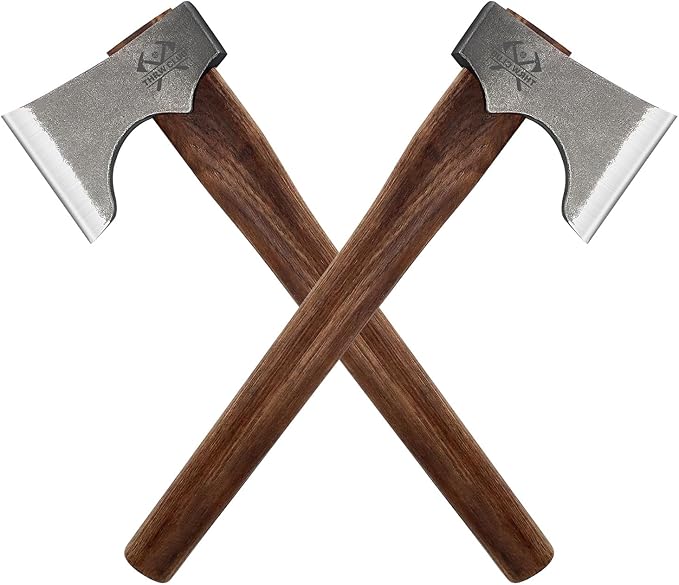 Competition Throwing Axe 2 Pack 16.5 Throwing Axes with 1065 High Carbon Steel &amp Hickory Wood Handle Perfect for Axe Throwiing Game Competition and Recreation Gift for Men