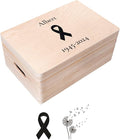 Creative Deco Personalized Wooden Storage Box Mourning Box | 11.8x7.87x5.51in (+-0.5) | Hinged Lid Handle Engraving | Unpainted Gift Box | Rough UNSANDED Keepsake Memory Souvenir Chest