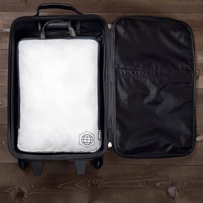 Large Compression Packing Cubes for Travel-Packing Cube Luggage Organizers 4 Piece Set for Checked Luggage-Ultralight Expandable/Compression Bags by TRIPPED Travel Gear (White 4 Piece)