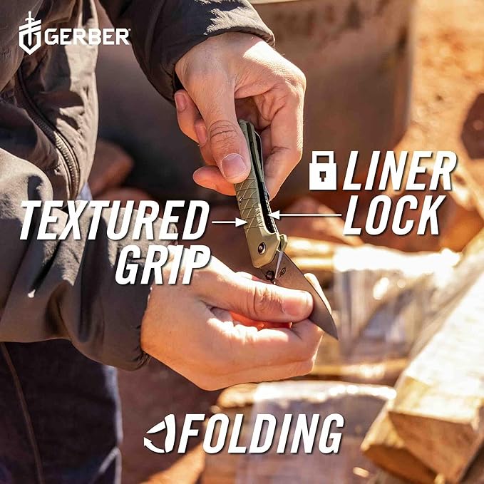 Gerber Gear Zilch Pocket Knife with 3.1 Plain Edge Blade Folding Knife with Clip Lightweight EDC Gear and Equipment