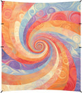 Palevioletred Tie-dye Background Vibrant Colors and Swirling Patterns Beach Cabana Tent UPF50+ Protection Water-Resistant Shade Sun Shelter with Sandbags Sand Shovel Poles for Camping