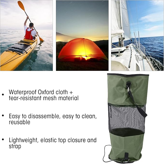 EVTSCAN Boat Trash Bags Reusable Waterproof Portable Mesh Trash Bags for Boat Garbage Storage