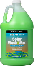 Solar Wash &amp Wax 128oz Wet or Waterless Solution for Solar Panels Leaves a Wax Coating with Self Cleaning Properties for More Efficient Solar Panels