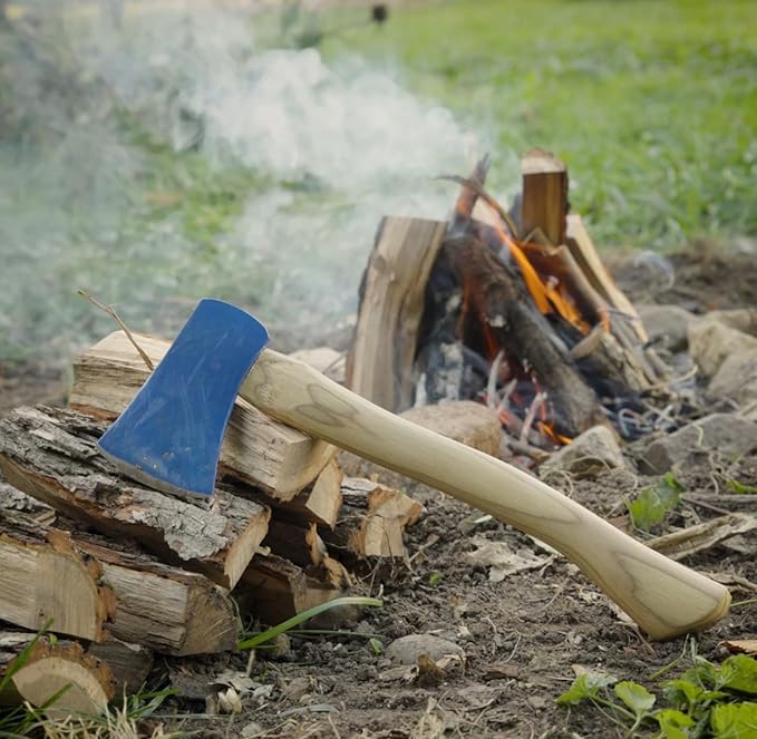 VAUGHAN Sportsman Camp Axe Made in The USA Fits in Tackle Box 10 Inch Hickory Handle VN33301