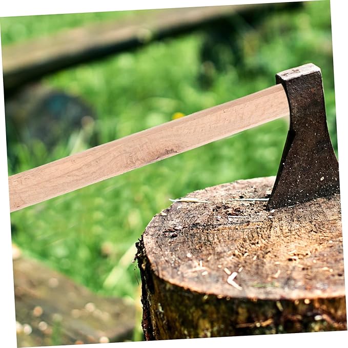LIFKOME 2pcs Wooden Handle Replacement for Axe Broad Hatchet Handle Easy to Install and Practical