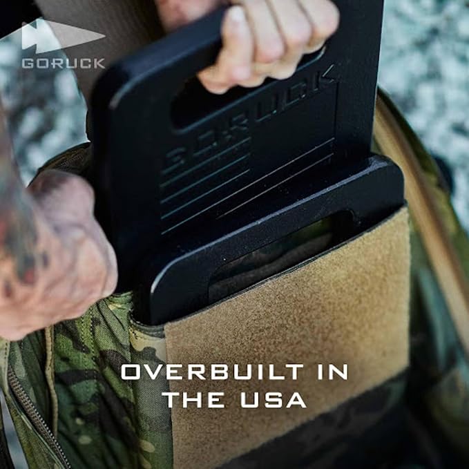 GORUCK Basic Rucker 17L Tactical Backpack (Ranger Green) Bundle with 10LB Ruck Plate – Durable Rucksack &amp MOLLE Daypack – Military Grade Training Gear for Hiking &amp Fitness