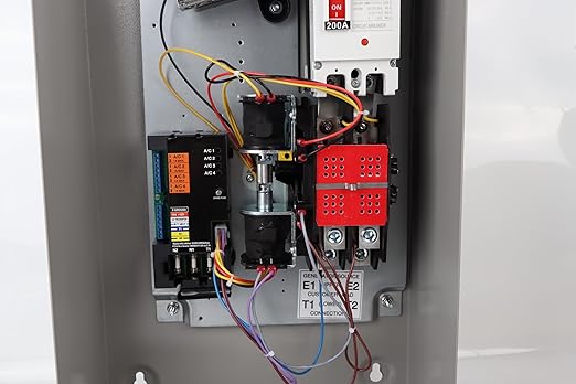 200 Amp Automatic Transfer Switch w/Power Management 120/240V Replacement for Generac RXSW200A3 for Indoor and Outdoor UseSingle Phase Transfer Switch NEMA 3R Aluminum Enclosure