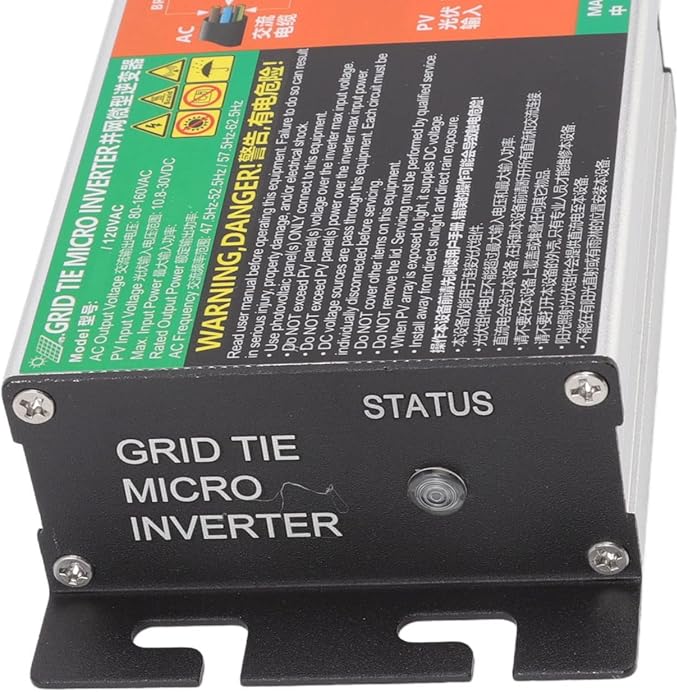 Diydeg 180W MPPT Grid Tie Micro Inverter for 12V Solar Panel Home Use System DC to AC Micro Inverter Solar Micro Inversor (GMI-120L-AC110V)