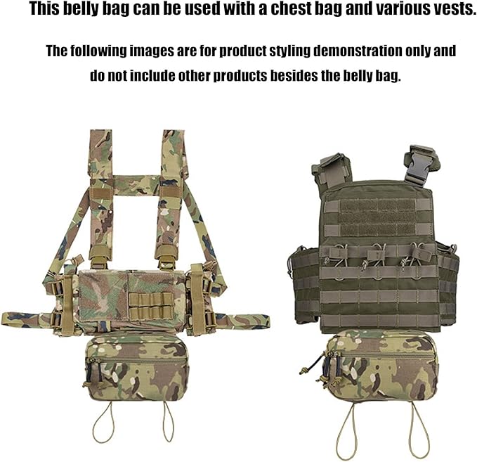 Tactical Drop Pouch Tactical IFAK Pouch with Hook and Loop Panel Compatible with Chest Rig and Tactical Vest Mk3