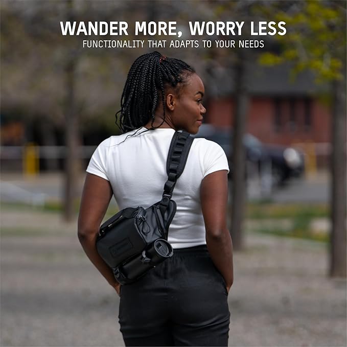 WANDRD ROGUE V1 3L Sling: Compact Camera Sling and Crossbody Bag with Fast Access 3-Way Carry– Lightweight Everyday Bag Great for Travel Photography and Daily Use (Black)