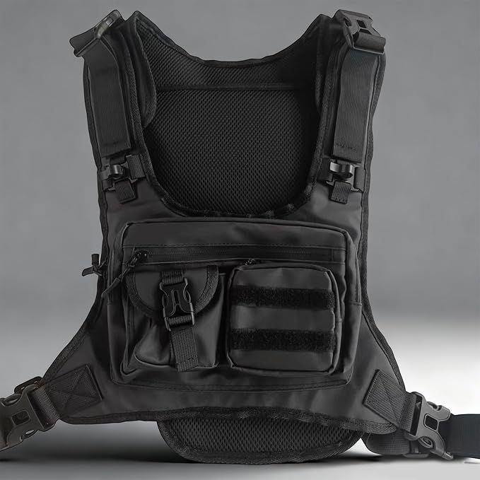 Heavy Duty Adventure Chest Pack Vest for Outdoor Travel Backpacking Training Essential Multi Compartment Running Pack