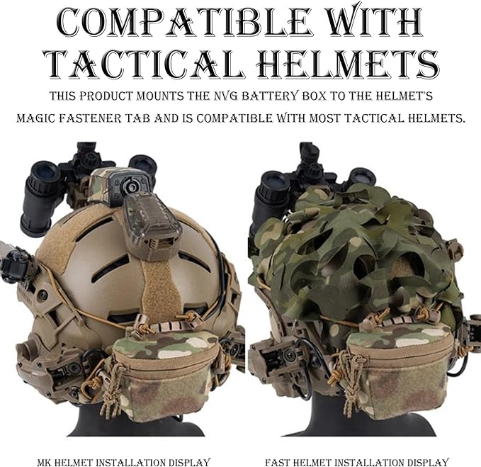 Multi Functional Helmet Battery Pack Airsoft Helmet Weight Pack Balance Retention Anchoring Integrated Node Pocket Universal Rear Bag Tactical Accessories Storage