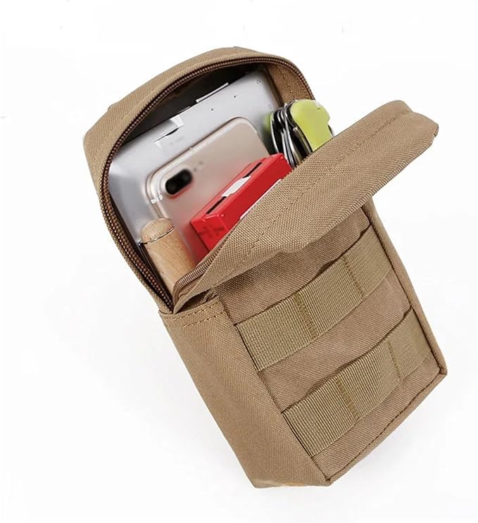 Outdoor Tactical Pouch Molle Tool Pack Zipper Waist Accessories Durable Belt Bag for Hunting Hiking Sports
