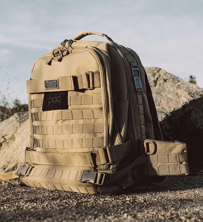 Sullen Blaq Paq Tactical Tattoo Art Lifestyle Travel Bag Backpack Military Style - Desert Sand