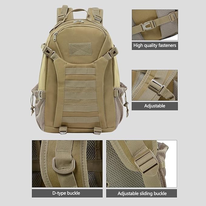 Military Tactical Backpack for Men and Women 30L Small Assault Pack Bag Rucksack with Molle System (Desert Digital)