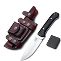GCS Handmade Micarta Handle D2 Tool Steel Tactical knife Hunting Knife Camp Knife with leather sheath Full tang blade designed for Hunting &amp EDC GCS 108