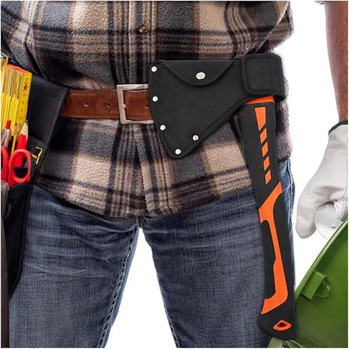 Hatchet Sheath Head Cover Thicken Nylon Small Hatchet with Metal Buckle Waist Hangable Axe for Camping