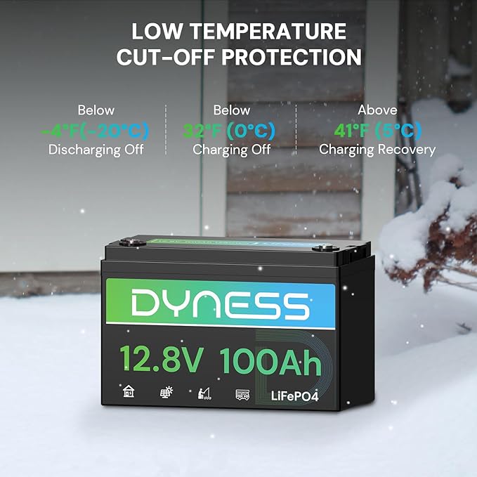 12V 100Ah LiFePO4 Lithium Battery BCI Group 31 with Low-Temp Protection A+ Grade Cell Built-in 100A BMS 12.8 Volt Lithium Battery Perfect for RV Solar System Off-Grid Home Energy Storage