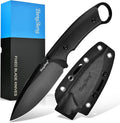 Fixed Blade Knife with Sheath 3.5” DC53 Steel blade with Black Titanium Coating and G10 Handle Full Tang Outdoor Camping Hiking Survival Knives for Men Women