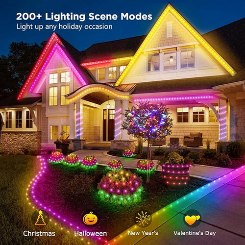 100ft Color Changing Christmas String Lights 300 LED Twinkle Fairy Lights String Waterproof 200+ Scene Modes Smart App &amp Remote for Indoor Outdoor Christmas Tree Xmas Bedroom Patio Decor