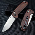 7 Folding KnifeD2 Steel Knife Pocket Knife with Wood HandleThumb Stud and Pocket Clip for Indoor Outdoor