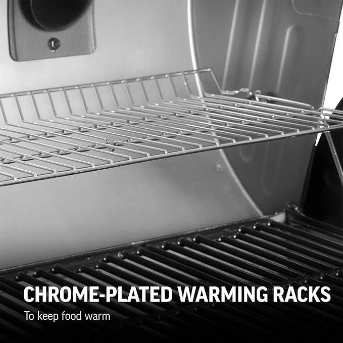 Char-Griller® Dual-Function 2-Burner 24000 BTU Propane Gas and Charcoal Combination Grill and Smoker with 870 Cooking Square Inches in Black Model E5030