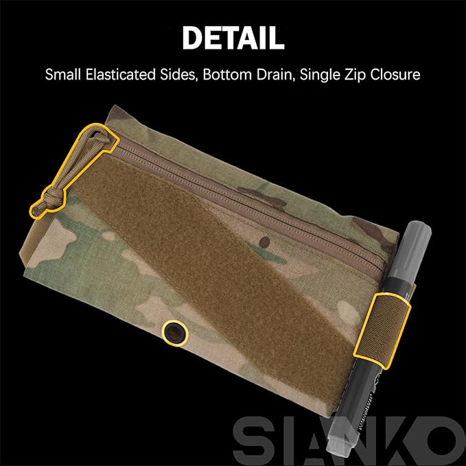 Tactical Vest Extension Small BagEDC Tool Admin Medical Emergency Storage Pouchfor Military Outdoor Airsoft Paintball Hunting