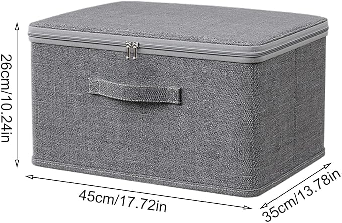 Lockable Storage Bin – Stackable Organiser Chest with Lid Secure Snacks Storage Box | Durable Protective Clothing Storage Tote Heavy Duty Utility Lock Container for Garage Sweater Holder