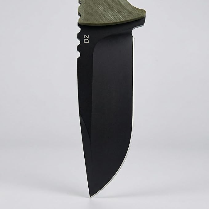 Fixed Blade Knife with Sheath 3.9 D2 Steel Survival Knives for Camping Bushcraft Hunting Ergonomic G10 Handle Outdoor Survival Gear Gift for Men Green