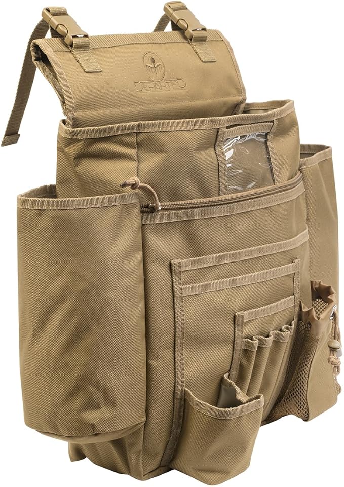 Departed Seat Organizer Outdoor Tactical SquadMilitary Sportpack Daypack (Tan)