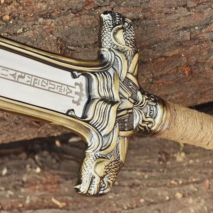 Conan The Barbarian Sword42 '' Handmade Atlantean Swords 1095 Carbon Steel Brass Fittings Full Tang Cow Hide Leather Sheath Viking sw0rd of King 7.5 lbs Gifts for Men (Conan Atlantean Sword)