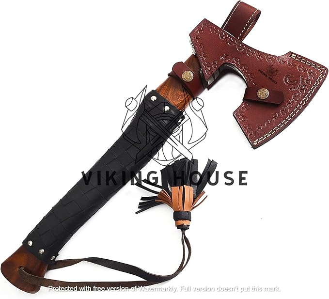 Viking Axe - Beautiful Custom Handmade Bearded Axe Best Gift for Men Best Birthday Gift with Sheath (RS-004)