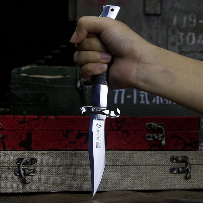 WPKOPYA （ DeHong hunting folding knife folding pocket knife wilderness camping survival and indoor EDC tool knives