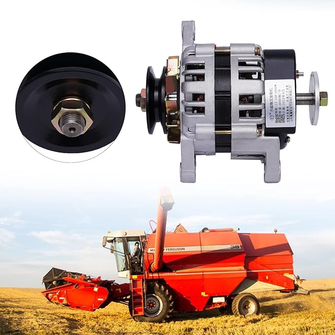 2000W PMA Permanent Magnet Generator DC Brushless Low Rpm Alternator Double Wheel Generator Agriculture (12V/ Double Wheel)