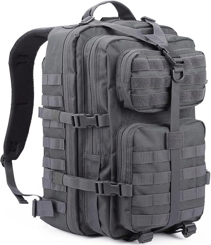 Military Tactical Backpack Large Army 3 Day Assault Pack Molle Bag Backpacks (ACU Camo) (Gray)