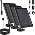 Solar Panel for Ring Camera(2nd Generation) Dustproof Waterproof 5W Solar Panel with 10FT/3M Long Cable for Stick Up &amp Pro Spotlight Cam Battery for Security Camera 3 Pack-BK